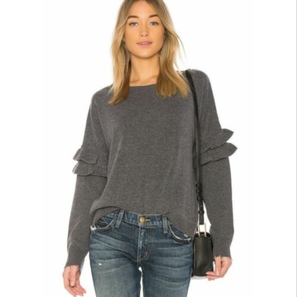 Current/Elliott Sweaters - Current Elliott Ruffle Distress Sweater Sz 3 L NEW